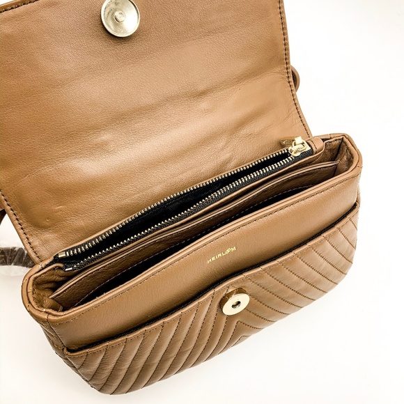 NWT HEIRLOOM Leather Crossbody Bag w/ Python Trim - Picture 5 of 6